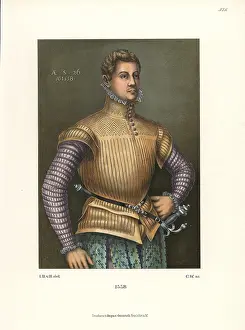 Slits: Portrait of a young man in intricate deer-leather