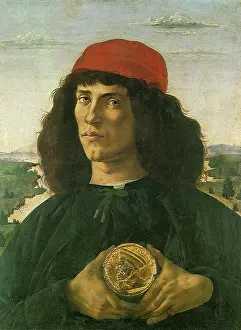 Botticelli: Portrait of a Young Man with a Medal, by Botticelli