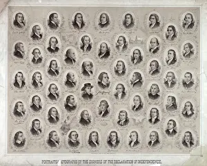 C1876: Portraits & autographs of the signers of the Declaration of
