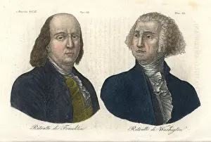 Portraits of Benjamin Franklin and George Washington