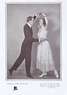 Portrat: Portrat of the exhibition dancer Samya & Sawyer, London, 192