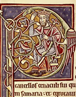 Coimbra: Portuguese Bible. Initial with representation
