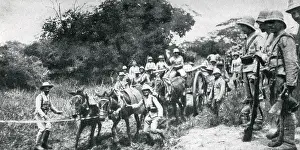 Struggling: Portuguese troops in southern Angola, West Africa, WW1