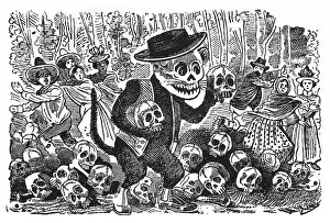 Skeletons: Posada, Calavera of the Purring Cat, Mexico