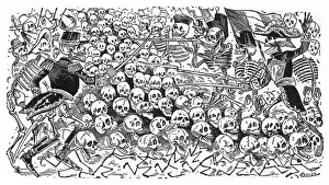 Skeletons: Posada, Calavera of the War of the Intervention, Mexico