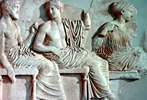 Parthenon: Poseidon, Apollo, and Artemis. Parthenon frieze
