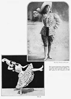 Persona: Two poses of Anna Held taken in Paris before she