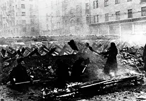Obstacles: Position building in front of Moscow, 1941