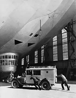 Pushed: Post is brought to the Zeppelin LZ 127, 1934