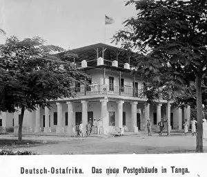 Tanga: Post office in Tanga, around 1900