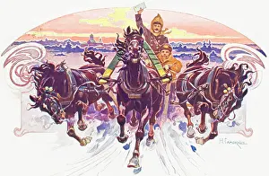 Troika: Post via troika, Russia