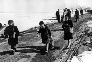 Friedland: Post-war era - arrival in Friedland of displaced persons fro