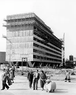 Errected: Post-war Germany: New building in Berlin's Hansa district