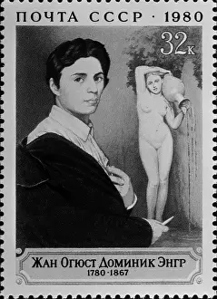 Postage: Postage stamp dedicated to J. Ingres