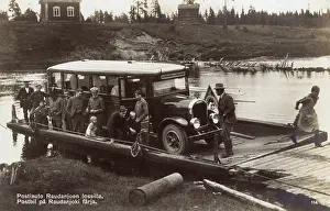 Tributary: Postbus on the Raudanjoki ferry, Finland