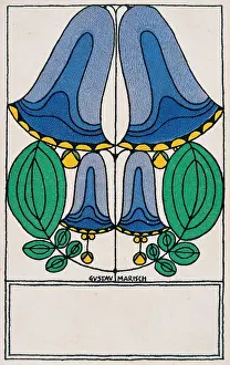 Bellflower: Postcard with a bellflower