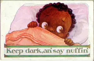 Spurgin: Postcard, Black child in bed
