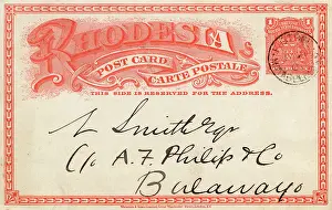 Postmark: Postcard to Bulawayo, Rhodesia
