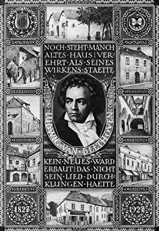 Beethoven: Postcard for the centenary of the death of Ludwig van Beetho