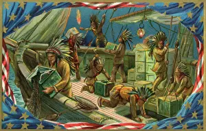 Dumping: Postcard commemorating the Boston Tea Party