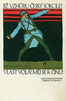 Puttees: Postcard, Czechoslovak Recruiting Office, WW1