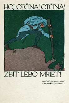 Puttees: Postcard, Czechoslovak Recruiting Office, WW1