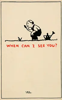 The Iris Chick Collection: Postcard design - When can I see you?