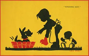 The Iris Chick Collection: Postcard design - Washing Day
