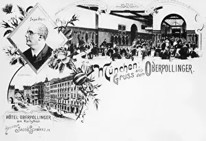 Motifs: Postcard from the hotel Oberpollinger in Munich