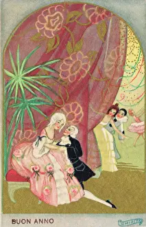 Chiostri: Postcard with illustration by Chiostri, 1920s