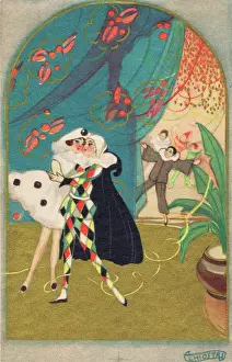 Chiostri: Postcard with illustration by Chiostri, 1920s