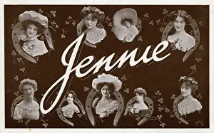 Horseshoes: Name Postcard - Jennie