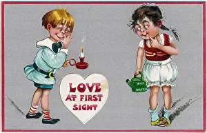 Bashful: Postcard, Love at first sight