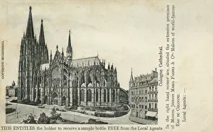 Farina: Postcard ticket for a free sample of Cologne - The Cathedral