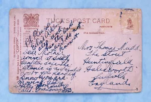 Shipwrecks: Postcard from Tom Mudd, RMS Titanic