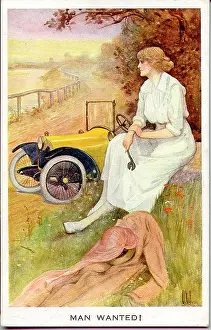 Spanner: Postcard, Woman with broken down car