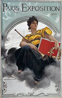 Flameng: Poster for the 1900 World Fair in Paris