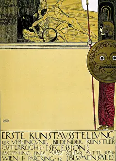 Secessionist: Poster of the 1st exhibiton of the Secession