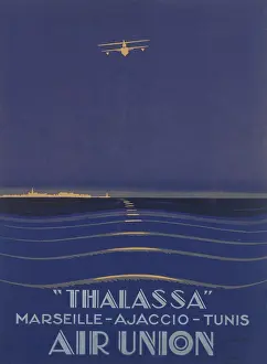 Corsica: Poster advertising Air Union flights