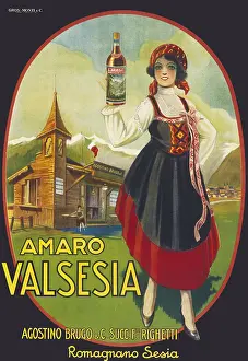 Inviting: Poster advertising Amaro Valsesia