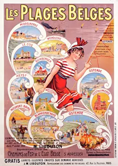 Blankenberghe: Poster advertising the Beaches of Belgium