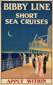 Art Nouveau: Poster advertising Bibby Line cruises