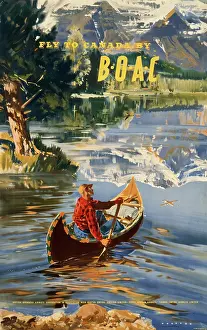 Paddles: Poster advertising BOAC to Canada
