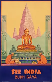 Bihar: Poster advertising Budh Gaya, India