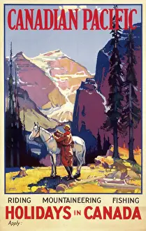 Mountaineering: Poster advertising Canadian Pacific