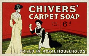Prized: Poster advertising Chivers Carpet Soap