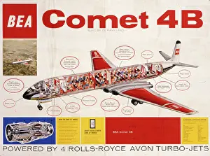 Jets: Poster advertising the Comet 4B aeroplane