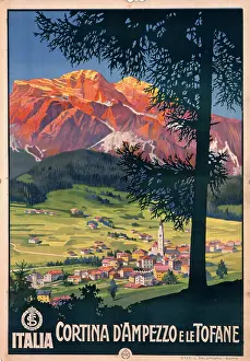 Cortina: Poster advertising Cortina d'Ampezzo