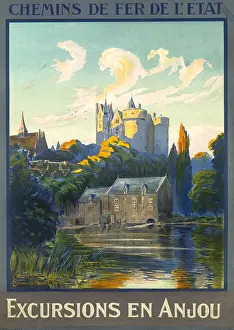 Excursions: Poster advertising excursions to Anjou