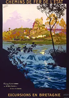 Excursions: Poster advertising excursions to Brittany